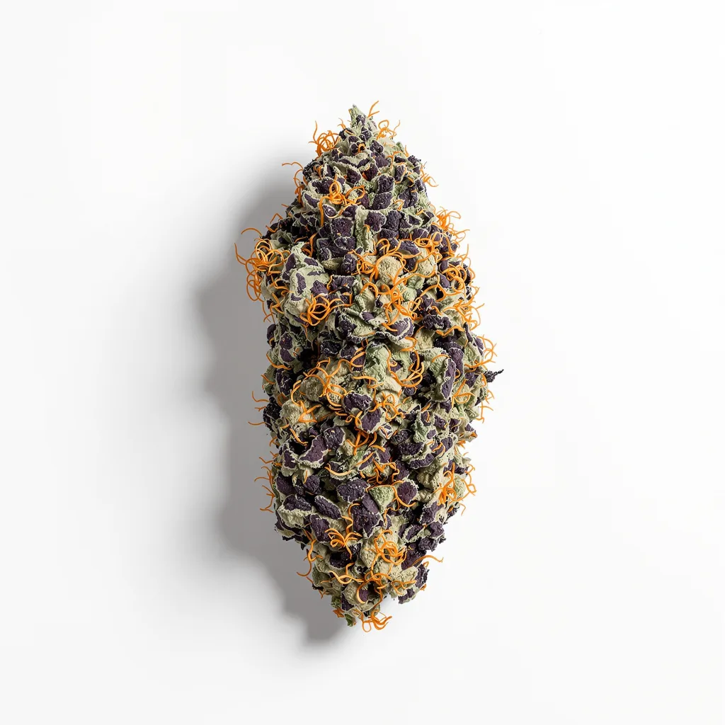 Jawa Pie 73% indica / 27% sativa — fleur avec trichomes visibles