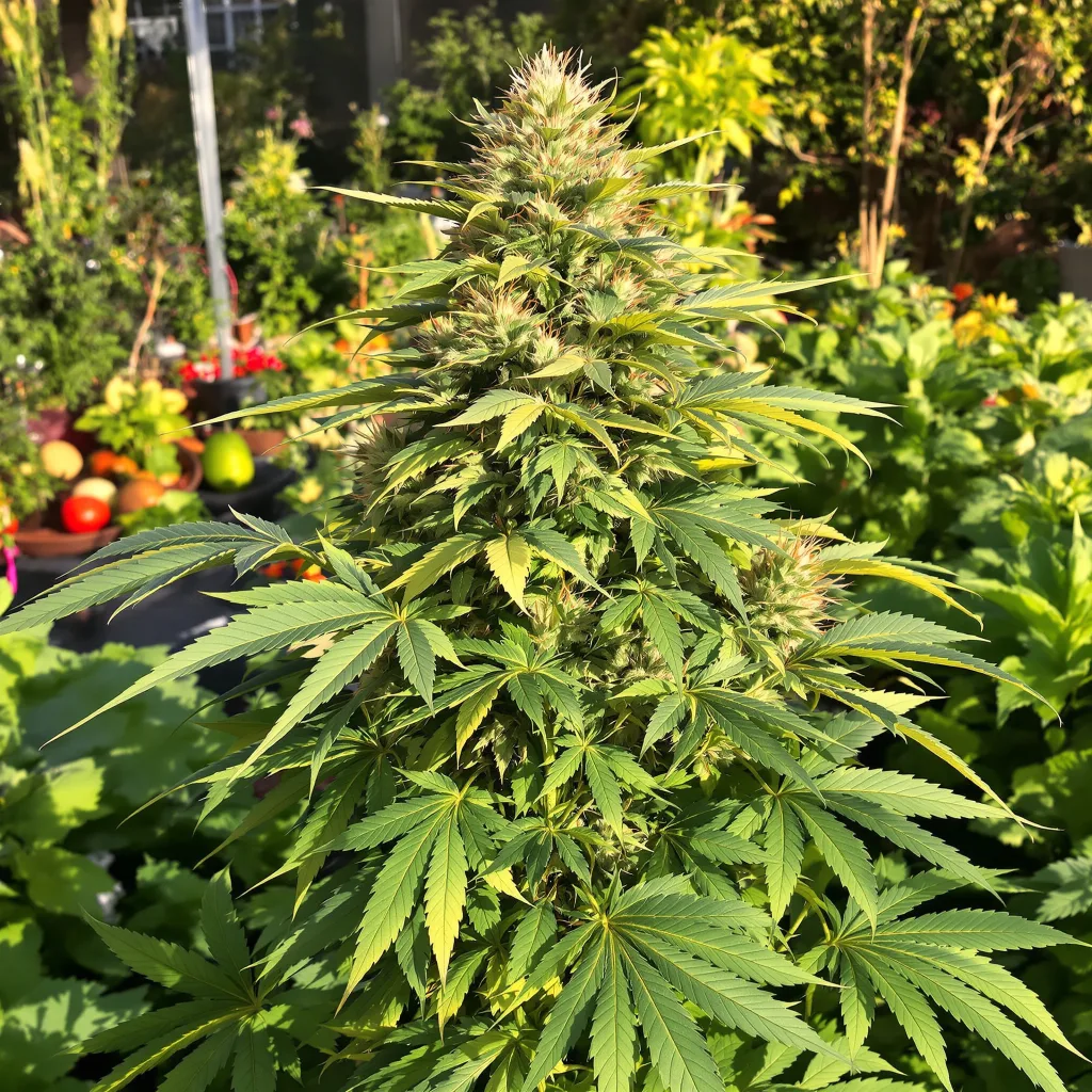 Jelly Roll 72% indica / 28% sativa — fleur avec trichomes visibles