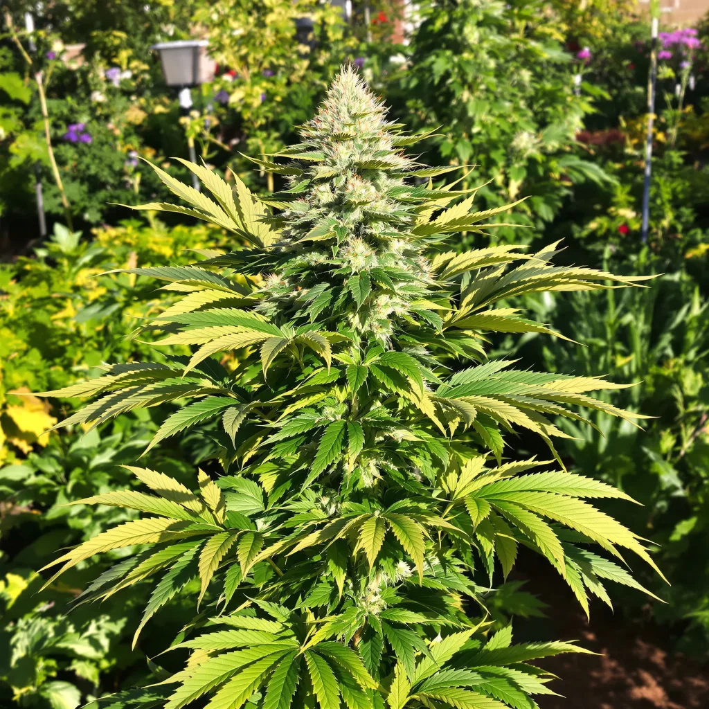 Jelly Roll 72% indica / 28% sativa — fleur avec trichomes visibles