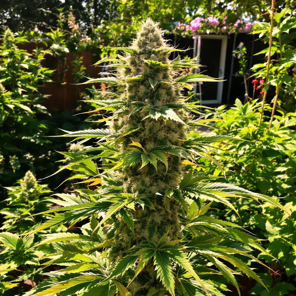 Jillybean 40% indica / 60% sativa — fleur avec trichomes visibles