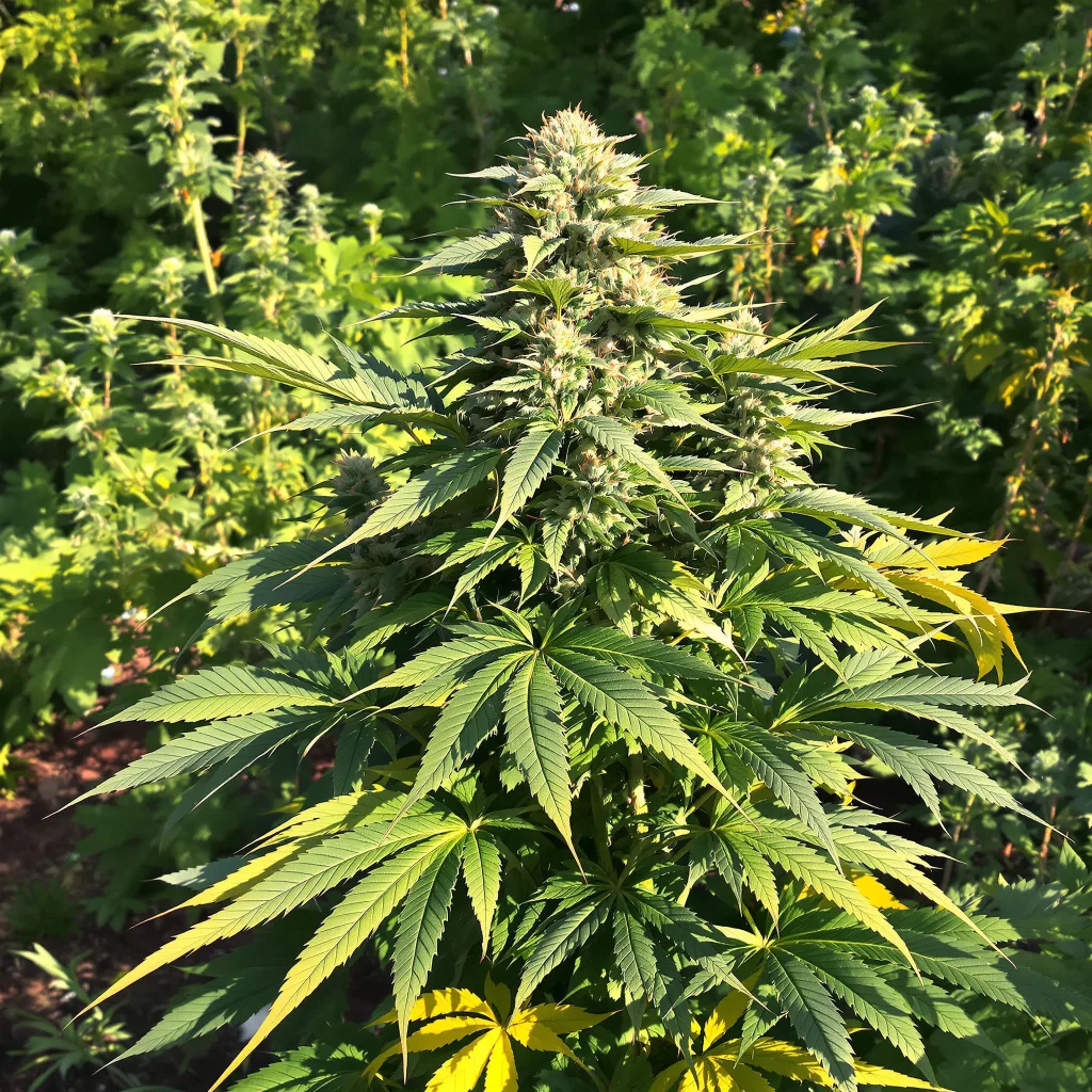 Josh D OG 76% indica / 24% sativa — fleur avec trichomes visibles