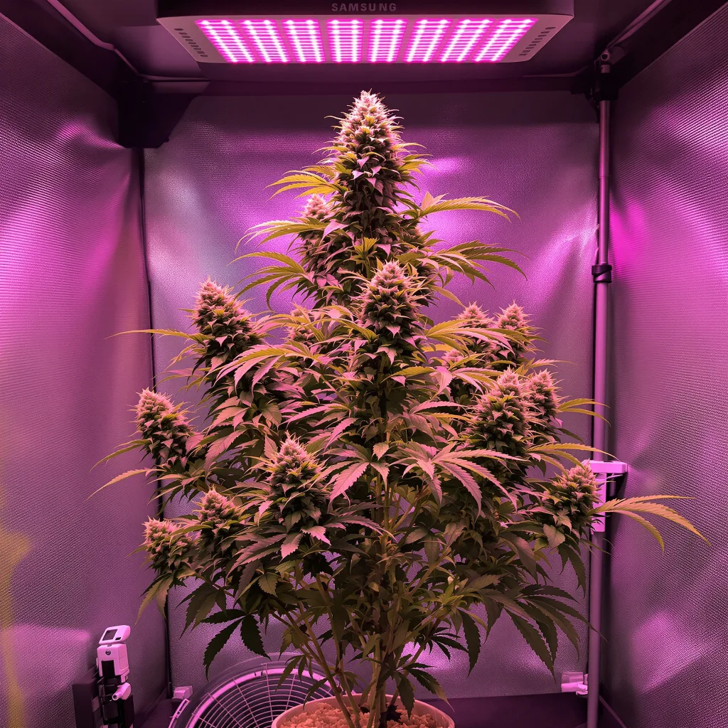 Plante de cannabis Juicy Fruit en floraison — 120-180 cm féminisée