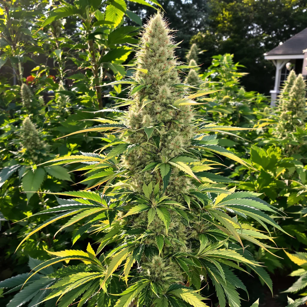 Juicy Fruit 40% indica / 60% sativa — fleur avec trichomes visibles