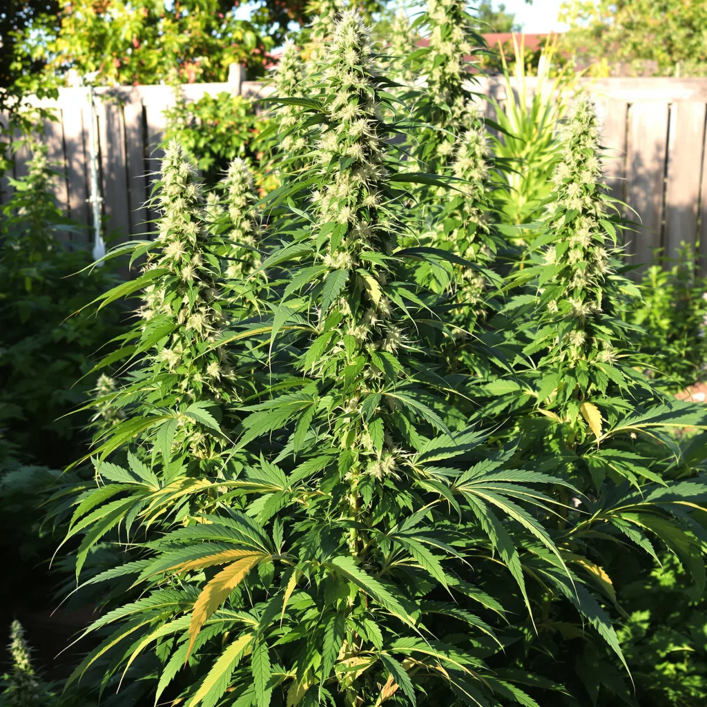 Jungle Juice 7% indica / 93% sativa — fleur avec trichomes visibles