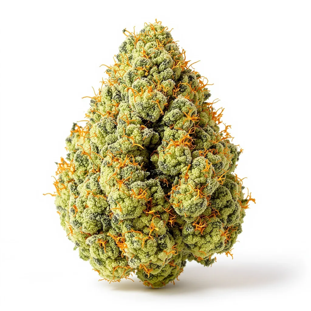 Jungle Juice 7% indica / 93% sativa — fleur avec trichomes visibles