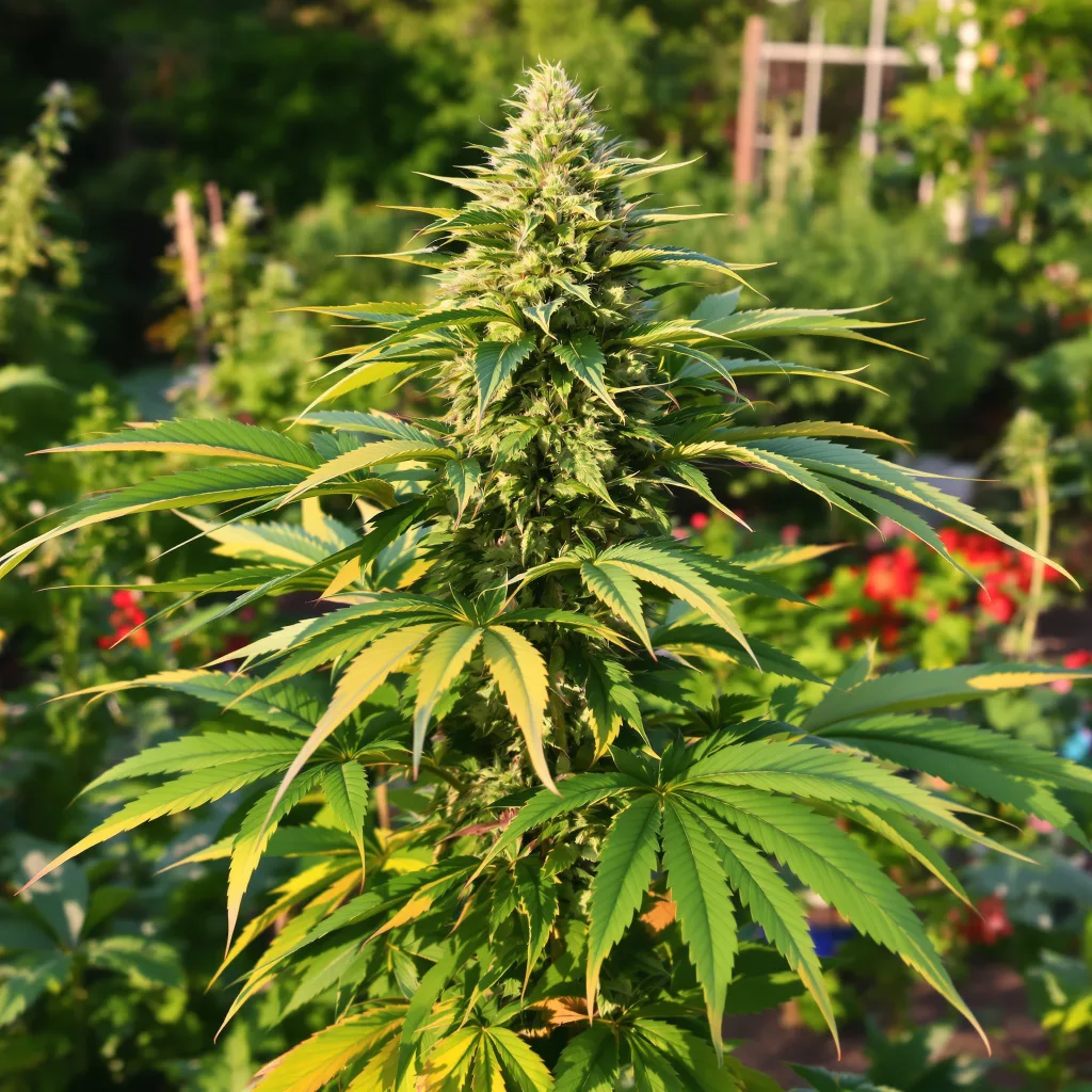 Jupiter OG 75% indica / 25% sativa — fleur avec trichomes visibles