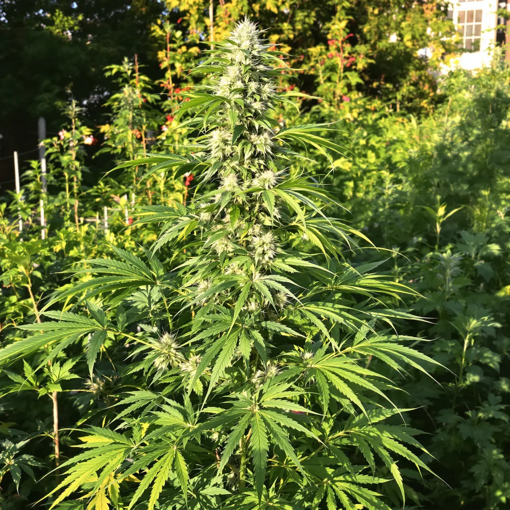 Kali Dog 17% indica / 83% sativa — fleur avec trichomes visibles