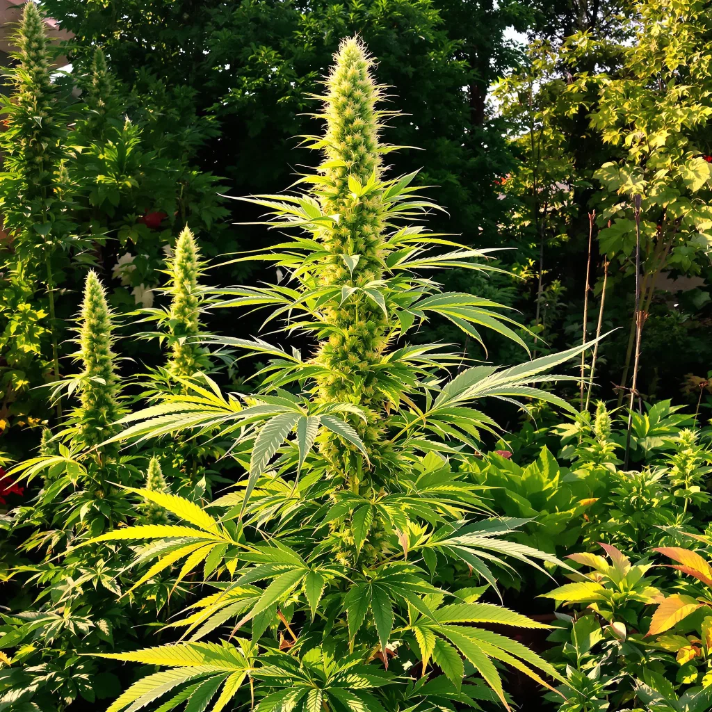 Kali Dog 17% indica / 83% sativa — fleur avec trichomes visibles