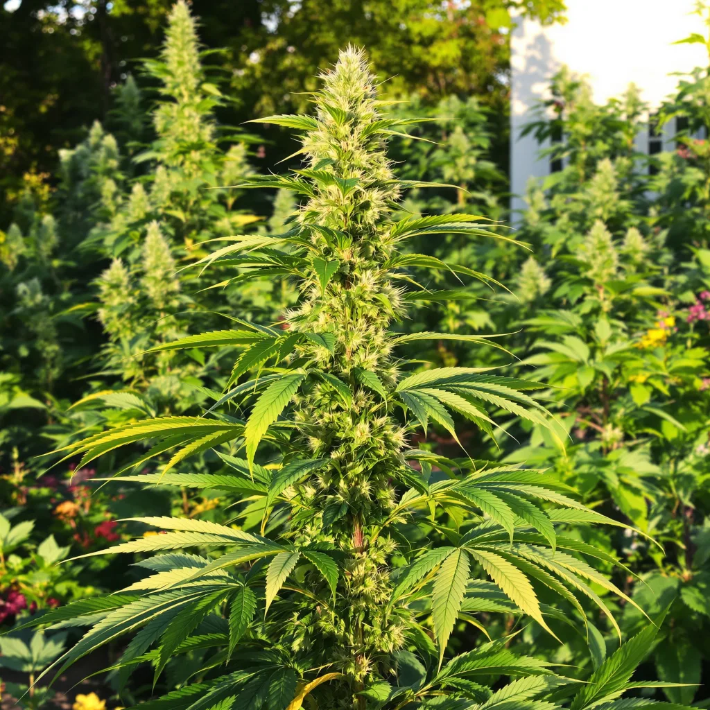 Kali Mist 18% indica / 82% sativa — fleur avec trichomes visibles