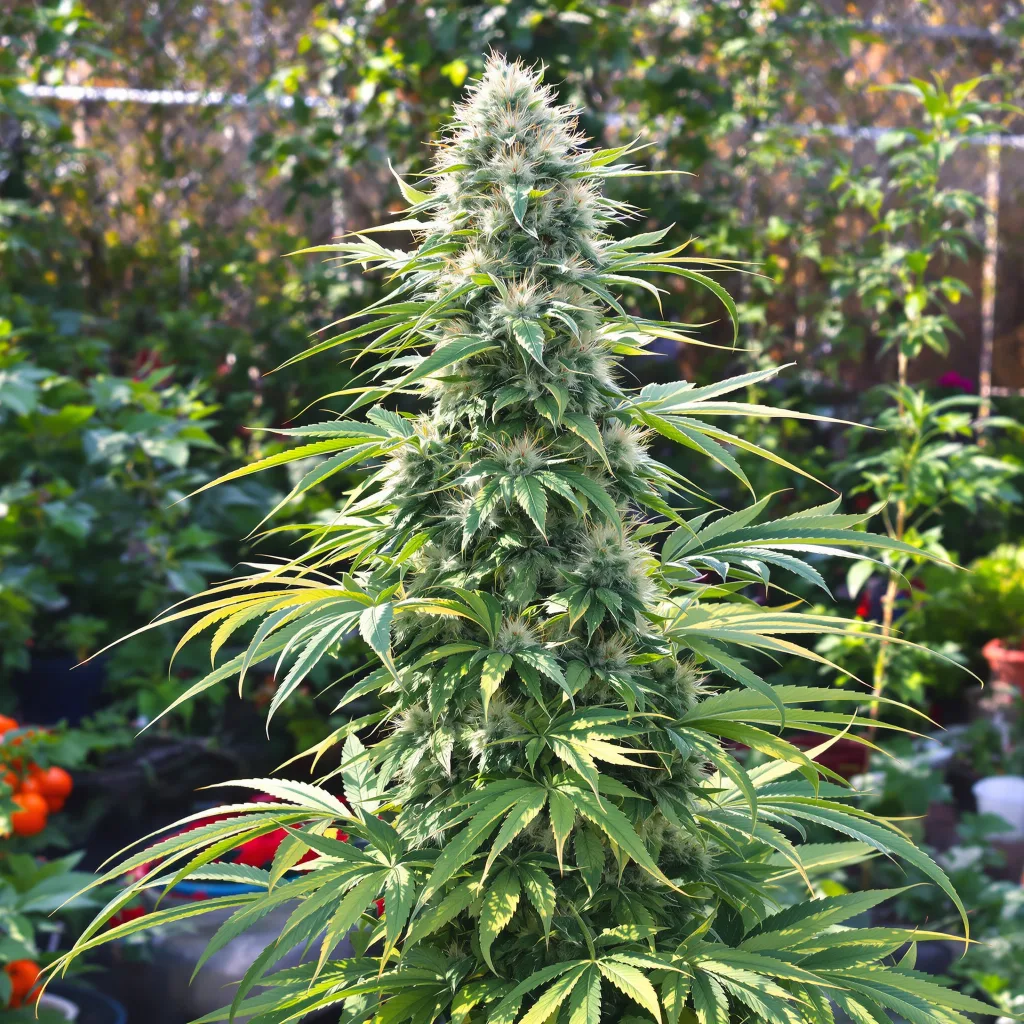 Kandy Kush 50% indica / 50% sativa — fleur avec trichomes visibles