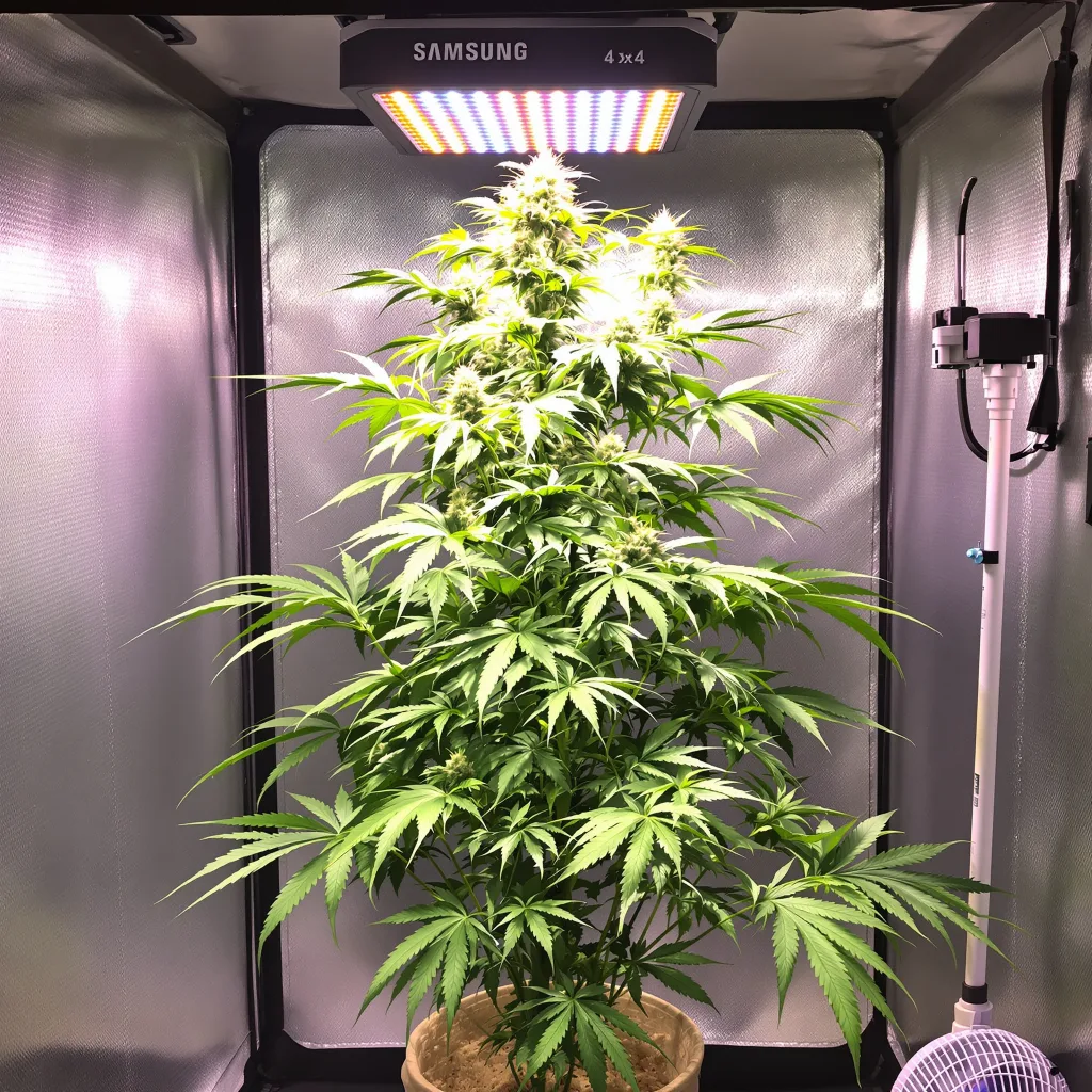 Plante de cannabis Key Lime Pie en floraison — 150-200 cm féminisée