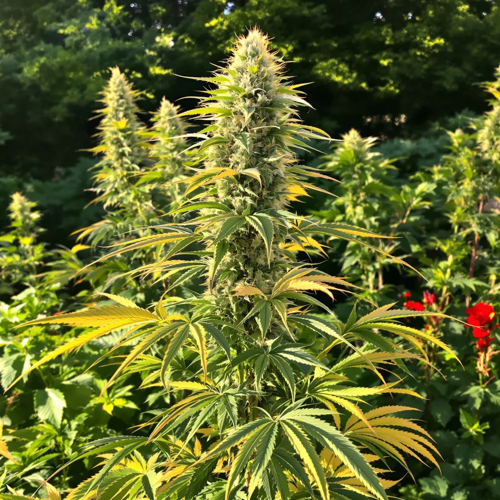 Key Lime Pie 25% indica / 75% sativa — fleur avec trichomes visibles