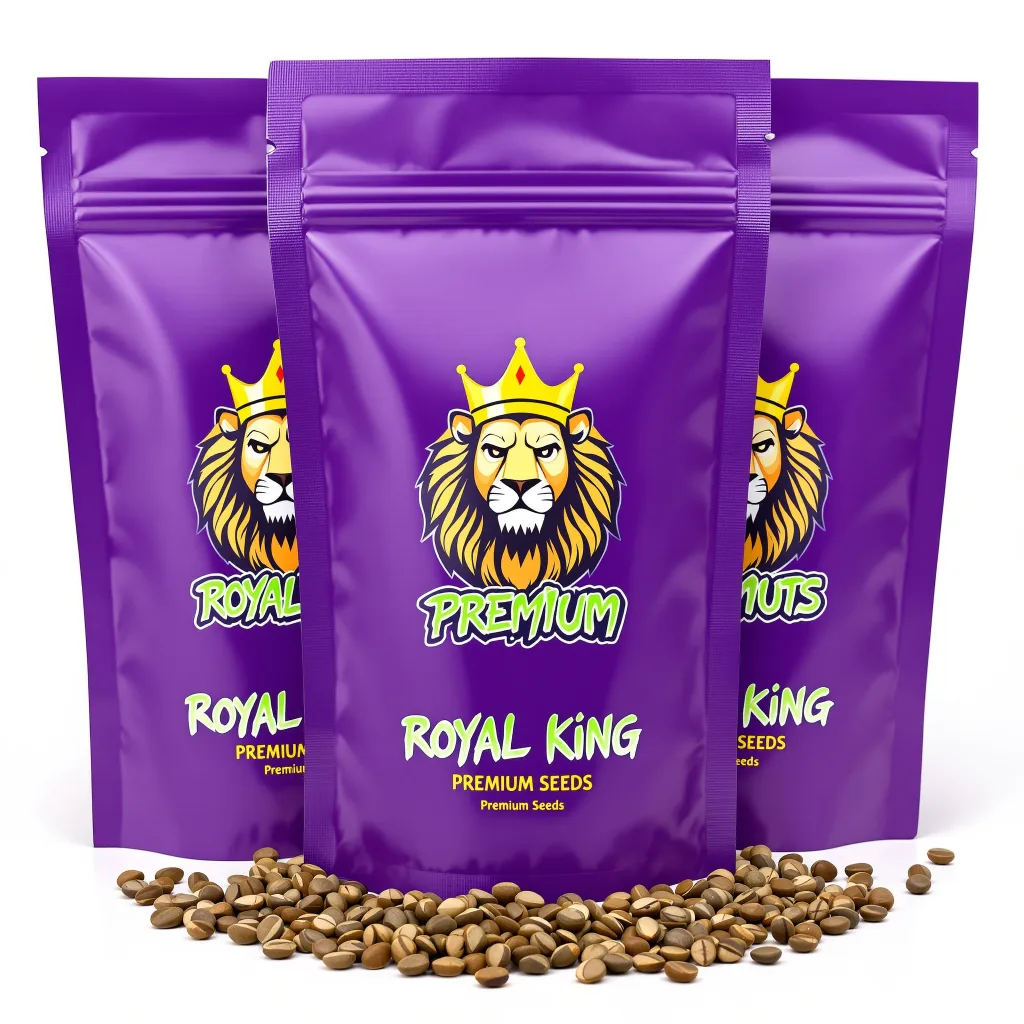 King Louis XIII 70% indica / 30% sativa — fleur avec trichomes visibles