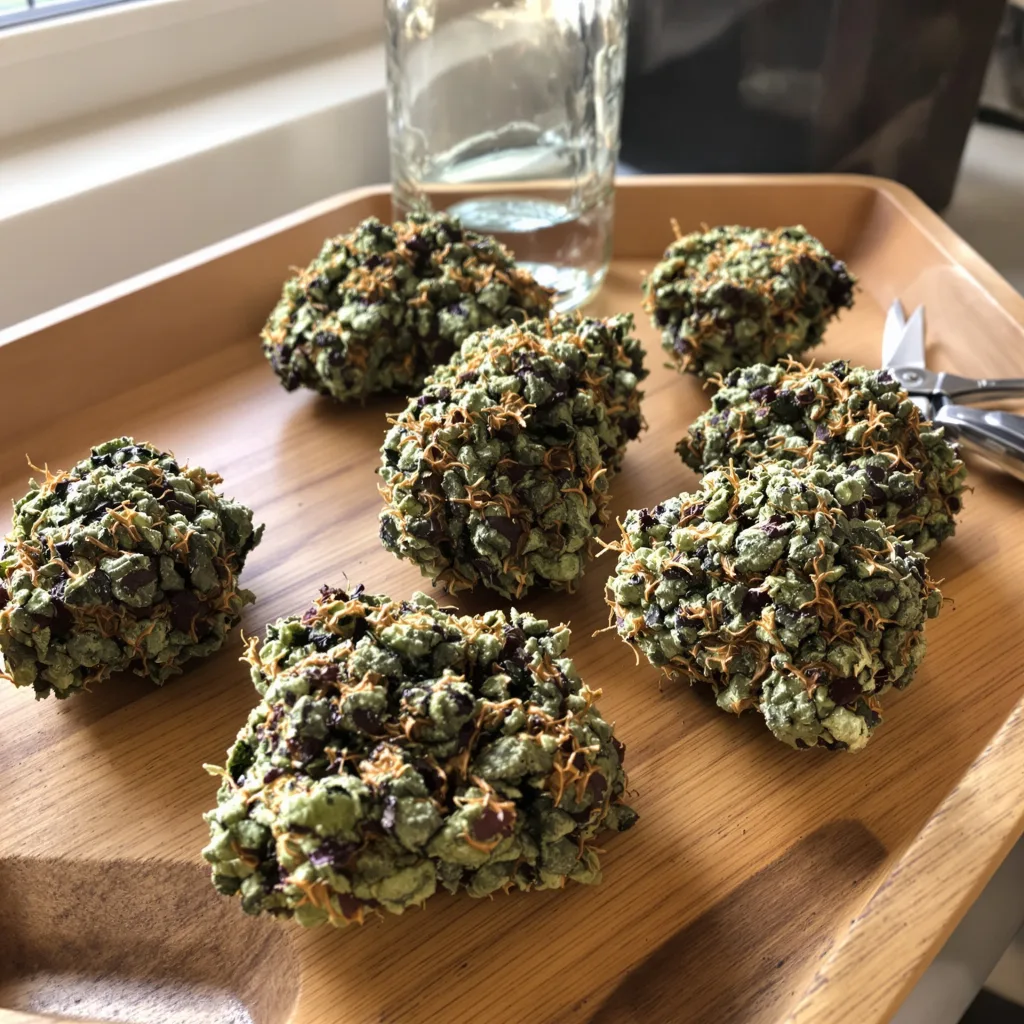 Kong 100% indica / 50% sativa — fleur avec trichomes visibles