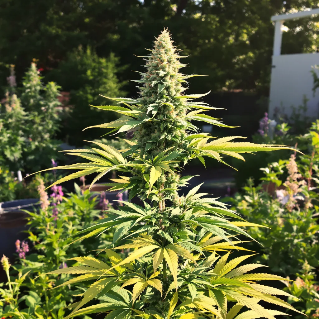 Kosher Tangie 60% indica / 40% sativa — fleur avec trichomes visibles