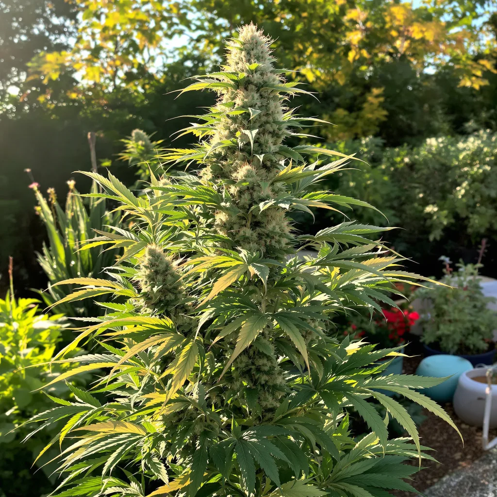 Kraken 44% indica / 56% sativa — fleur avec trichomes visibles