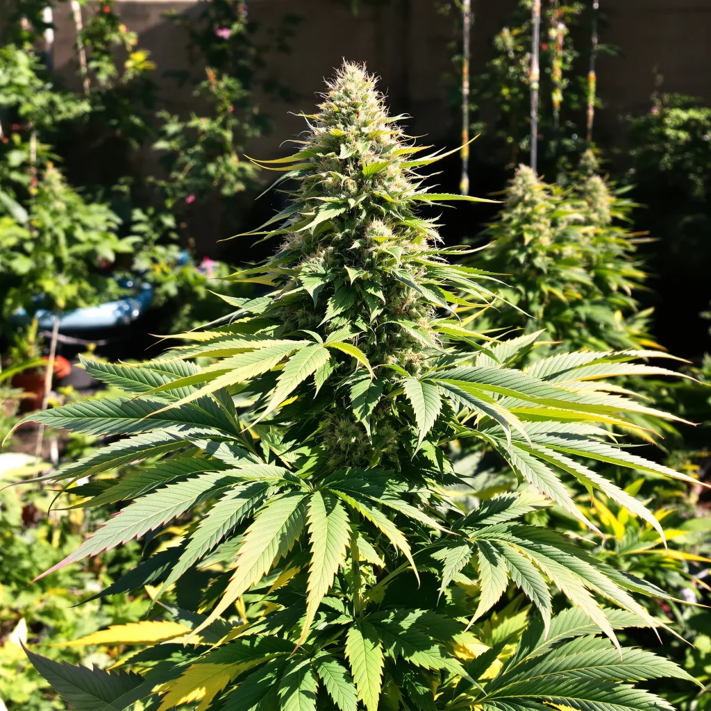 Krishna Kush 80% indica / 20% sativa — fleur avec trichomes visibles