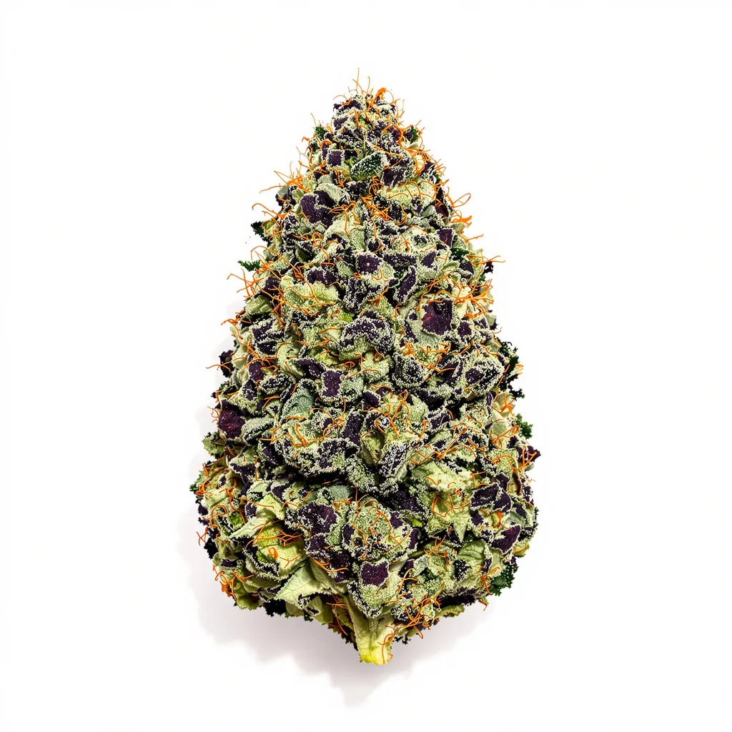 Krishna Kush 80% indica / 20% sativa — fleur avec trichomes visibles