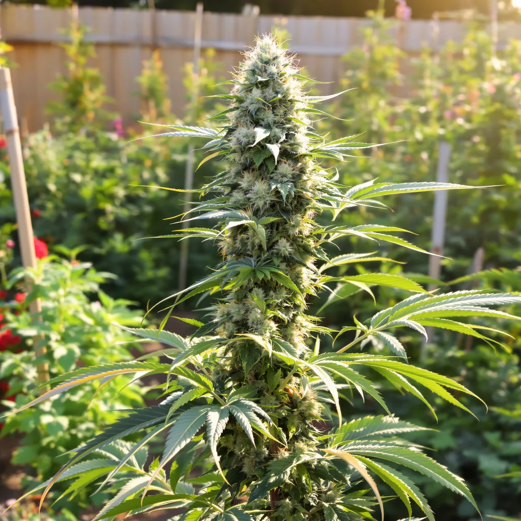 LA Jack 62% indica / 38% sativa — fleur avec trichomes visibles