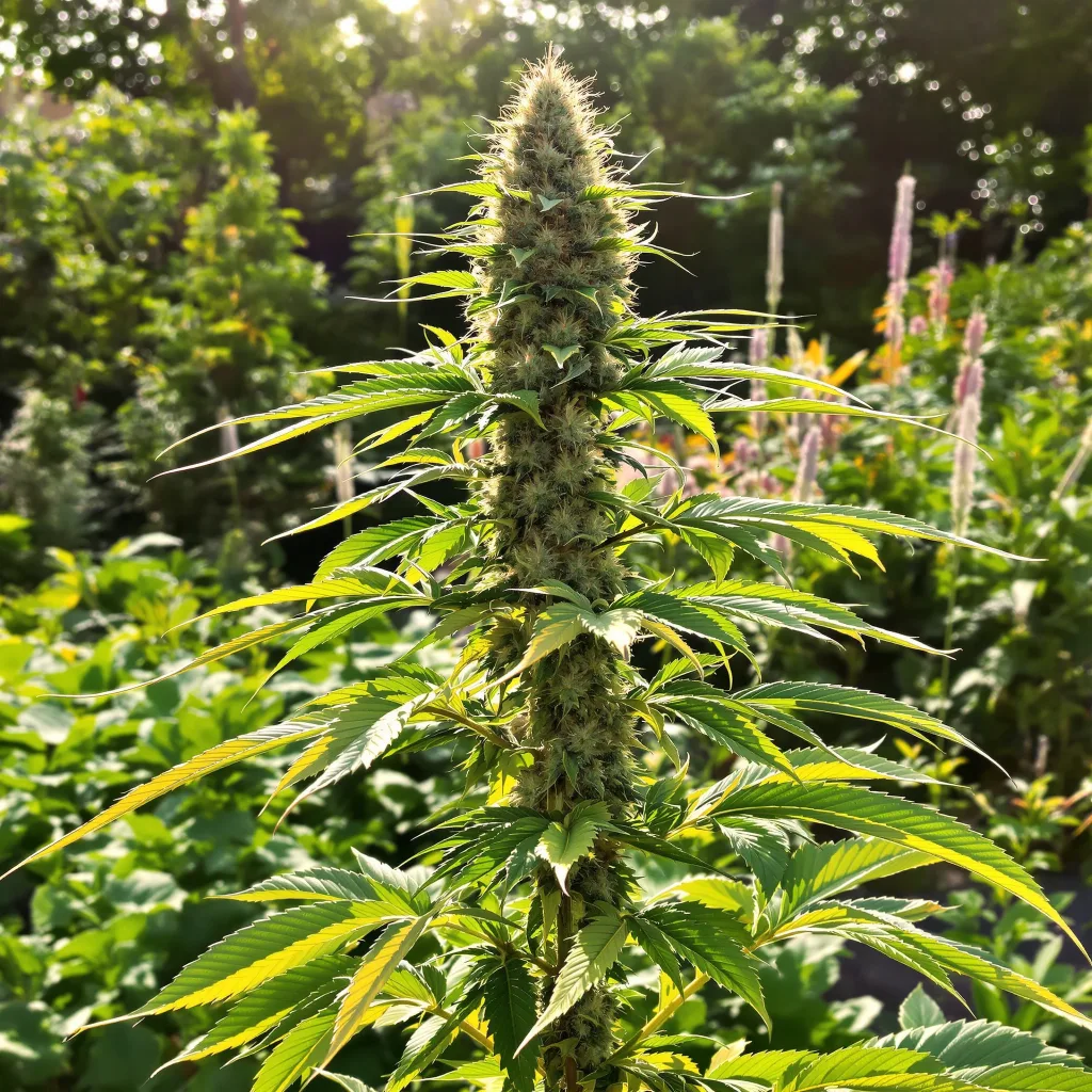 LA OG 39% indica / 61% sativa — fleur avec trichomes visibles