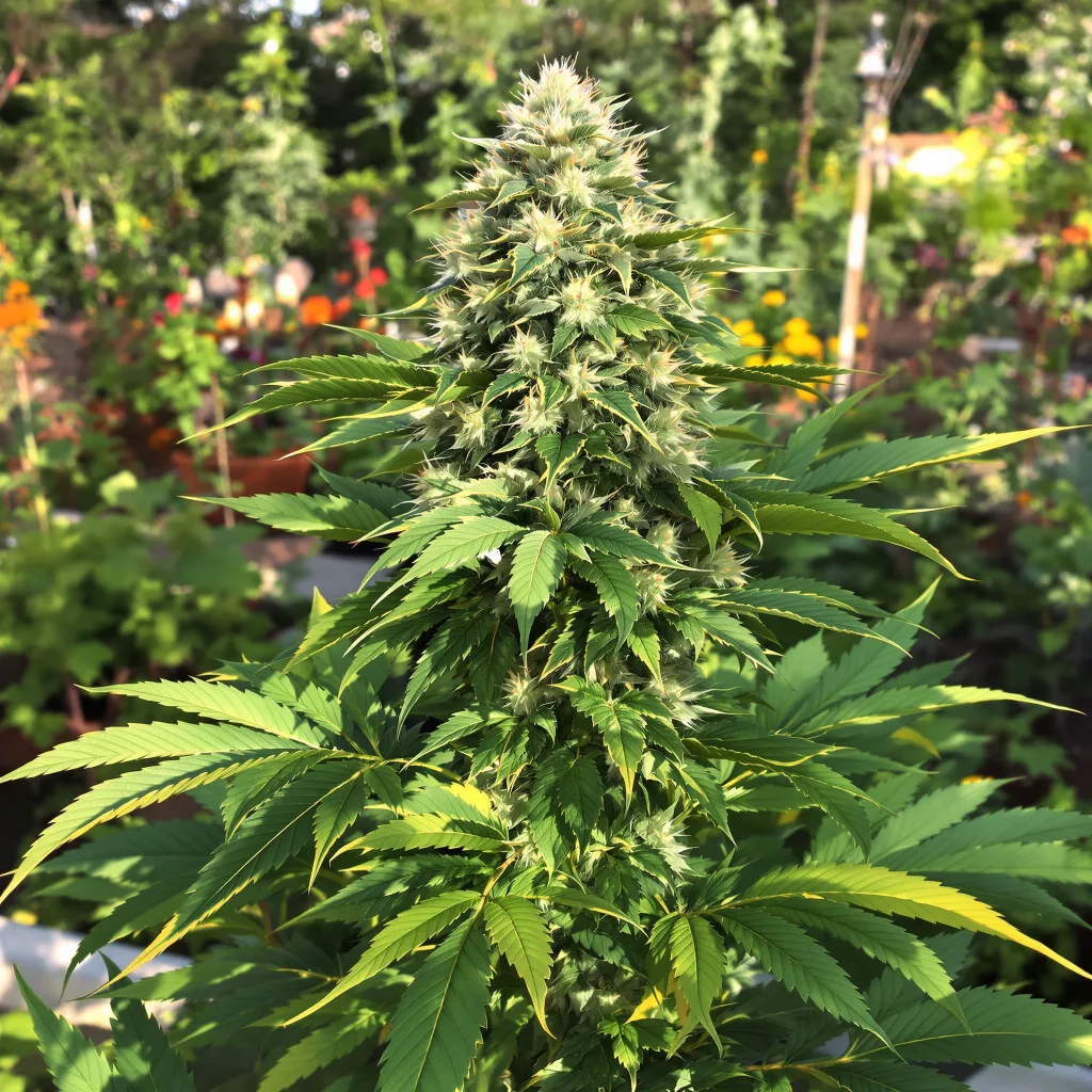 LA Ultra 72% indica / 28% sativa — fleur avec trichomes visibles