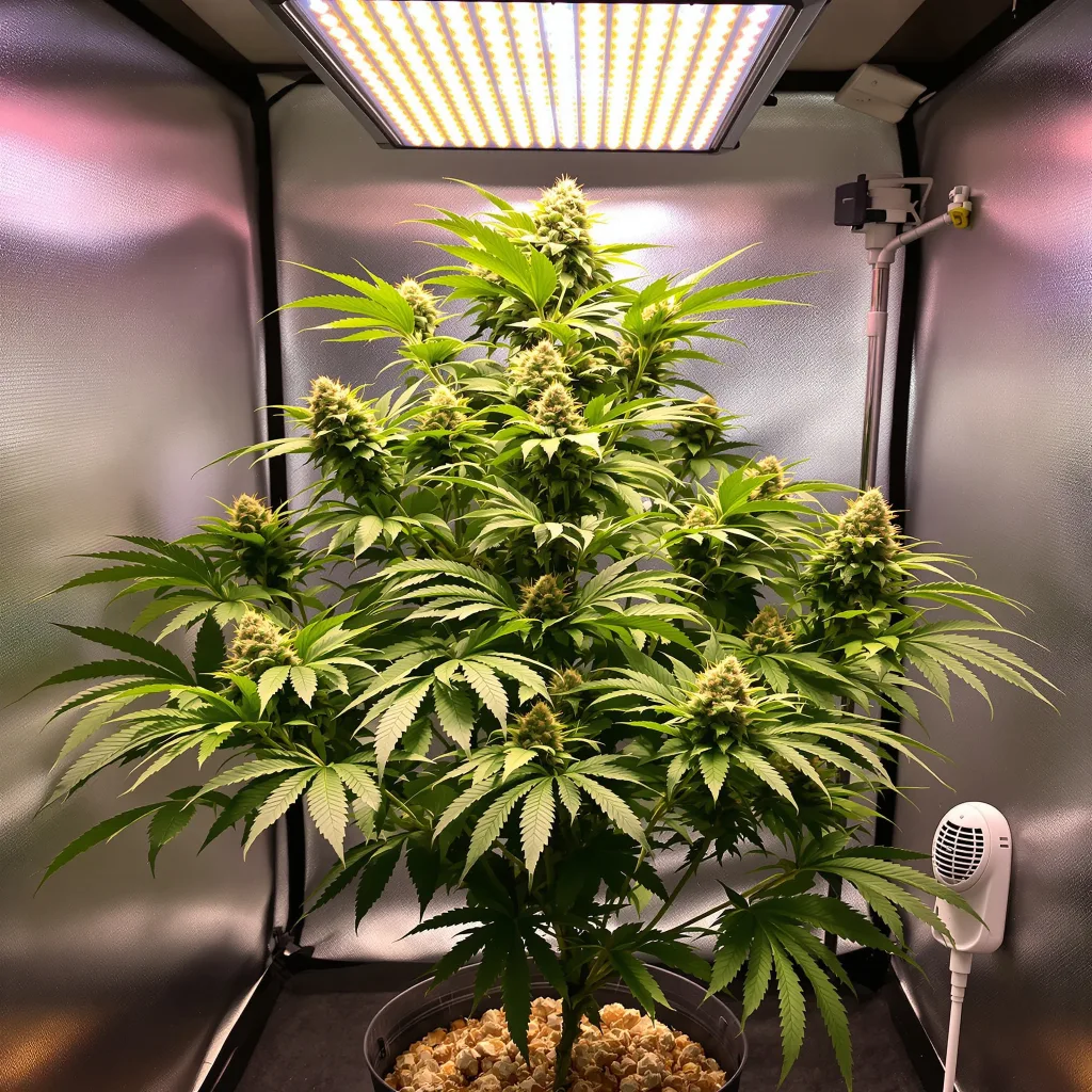 Plante de cannabis Ladyburn 1974 en floraison — 90-130 cm féminisée