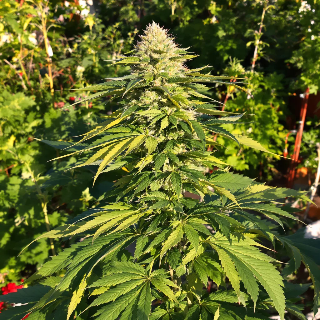 Ladyburn 1974 83% indica / 17% sativa — fleur avec trichomes visibles