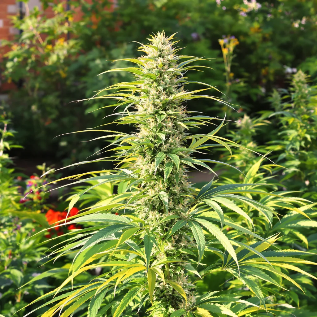 Lamb's Bread 10% indica / 90% sativa — fleur avec trichomes visibles