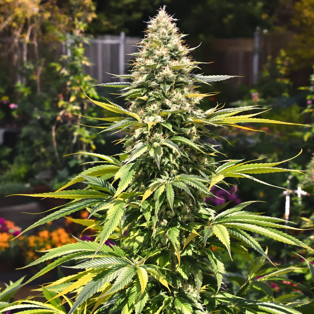 Lavender 53% indica / 47% sativa — fleur avec trichomes visibles