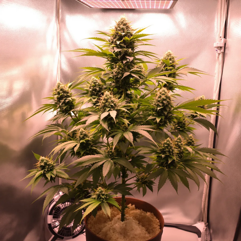 Plante de cannabis Lavender Jones en floraison — 60-100 cm autofloraison