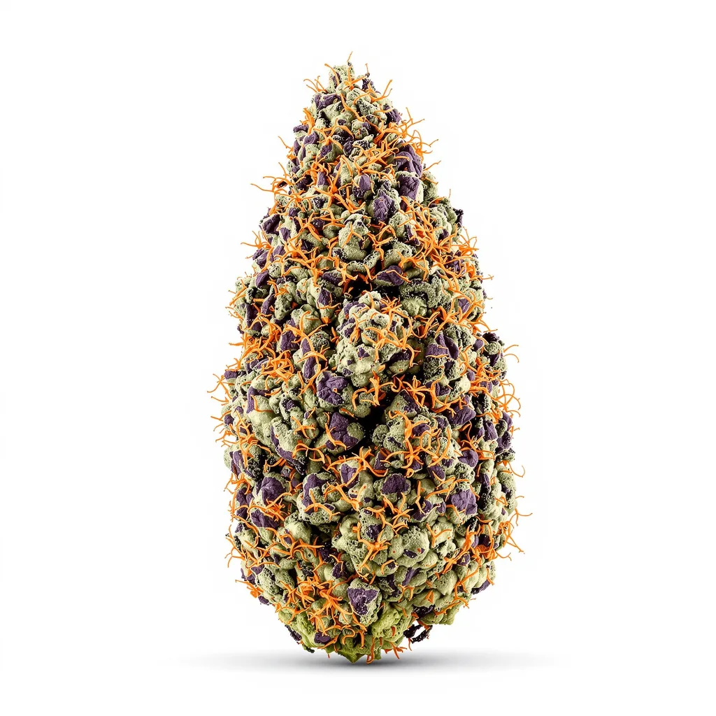 Lavender Jones 70% indica / 30% sativa — fleur avec trichomes visibles