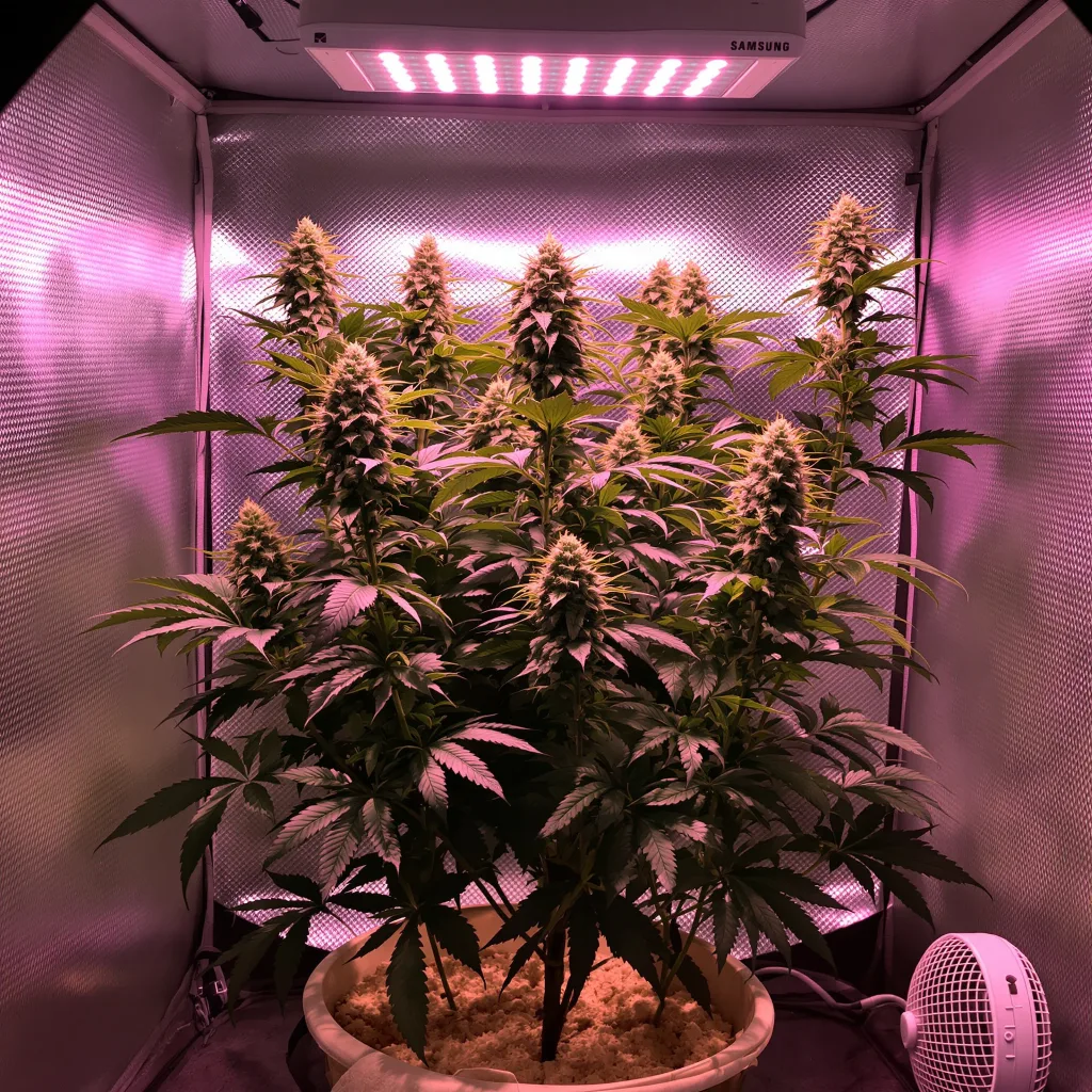 Plante de cannabis Lavender Jones en floraison — 90-130 cm féminisée