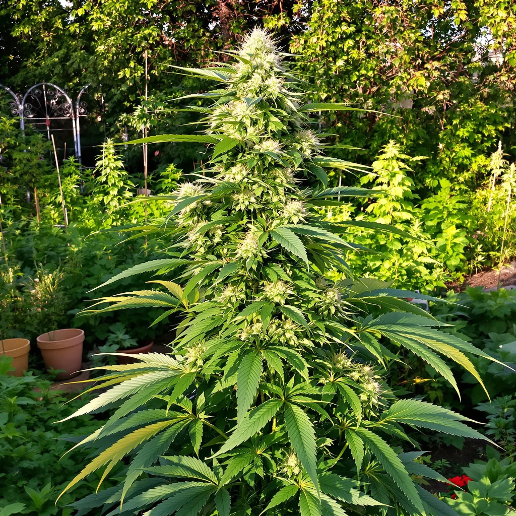 Le Silver Royale 54% indica / 46% sativa — fleur avec trichomes visibles