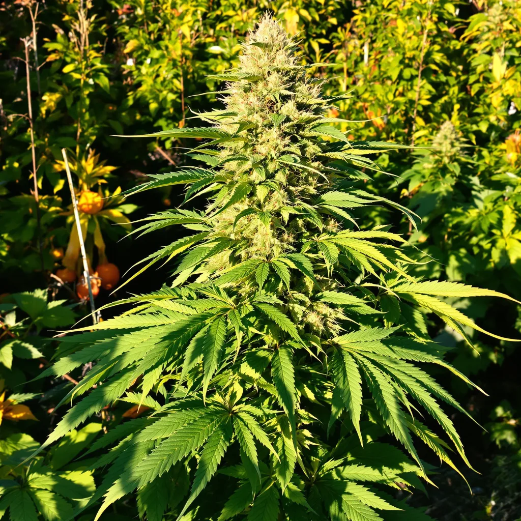 Lee Roy 69% indica / 31% sativa — fleur avec trichomes visibles
