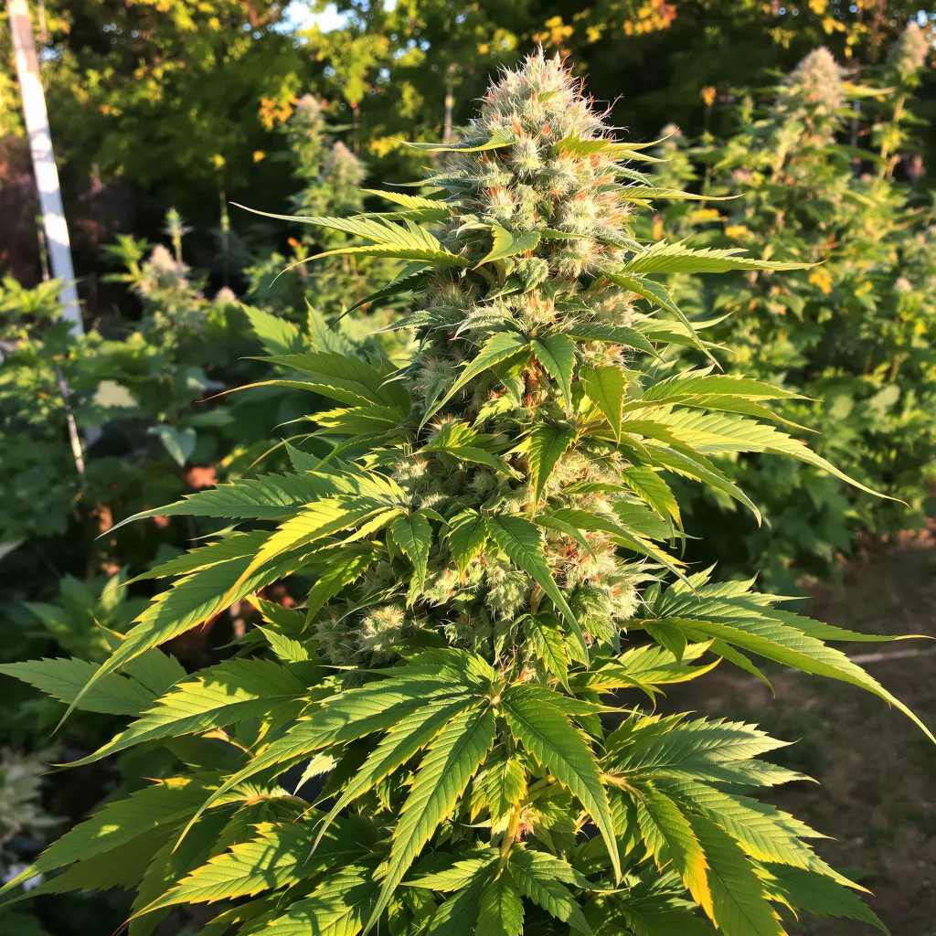 Lemon Crush 74% indica / 26% sativa — fleur avec trichomes visibles