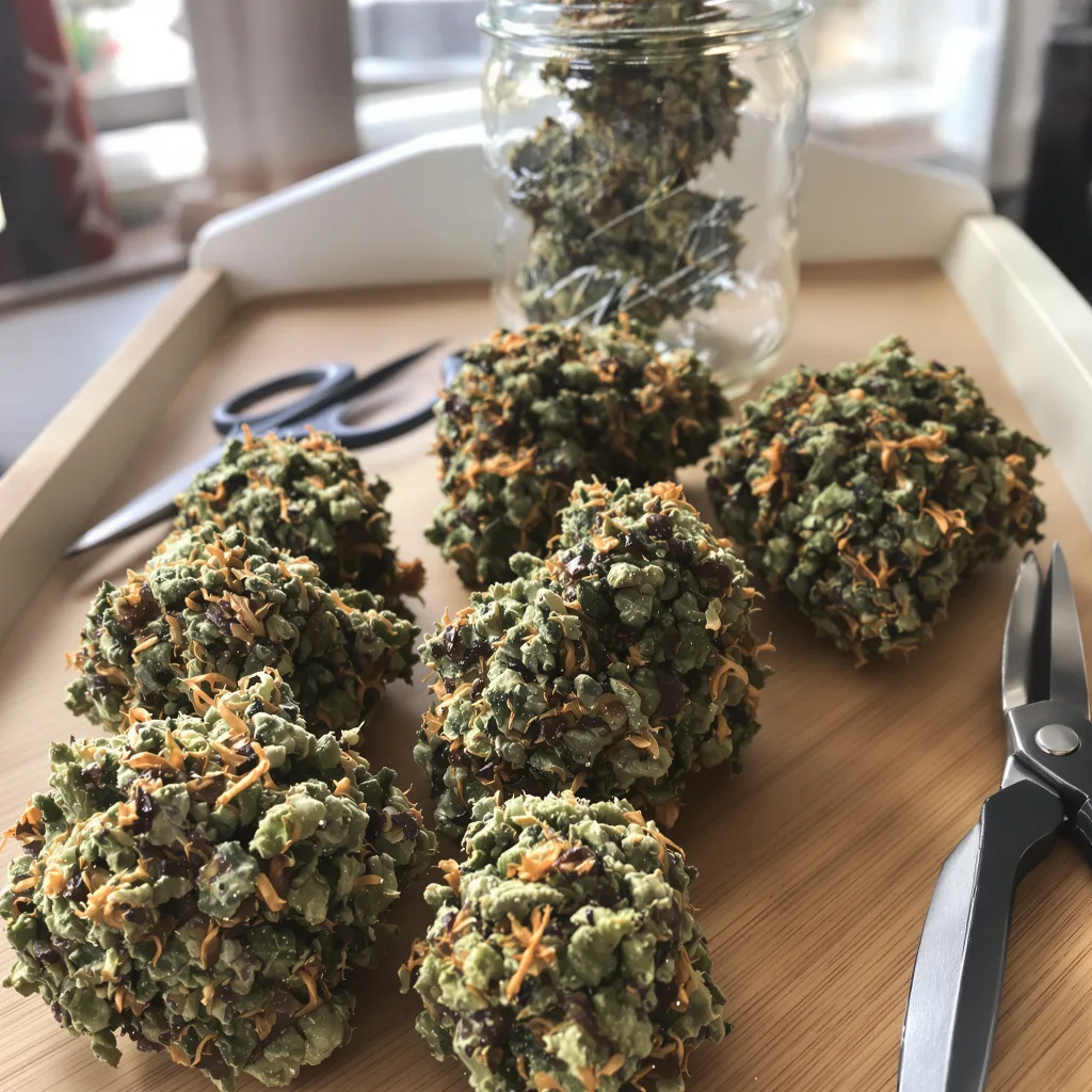 Lemon Daddy 68% indica / 32% sativa — fleur avec trichomes visibles
