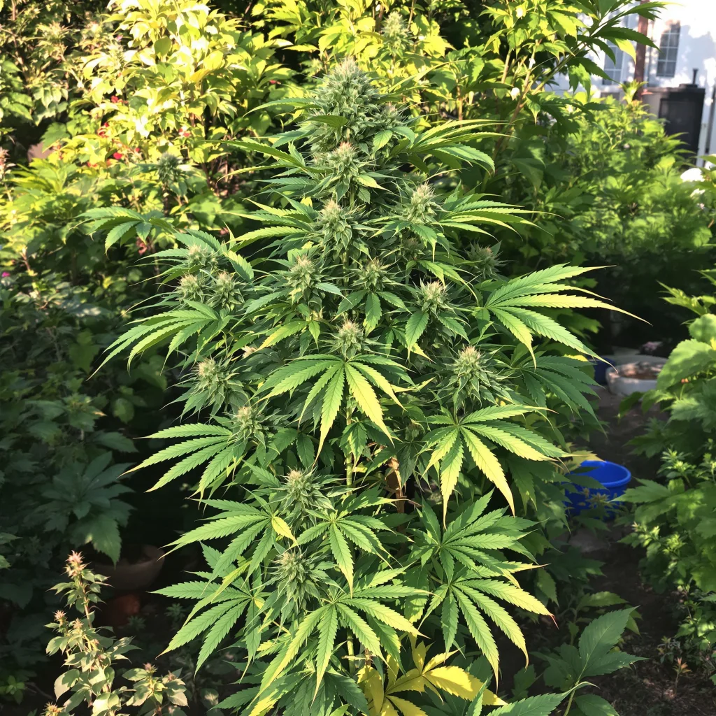 Lemon Daddy 68% indica / 32% sativa — fleur avec trichomes visibles