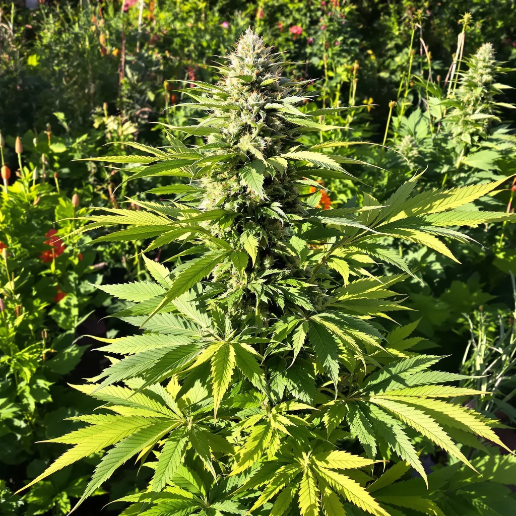 Lemon Drizzle 67% indica / 33% sativa — fleur avec trichomes visibles
