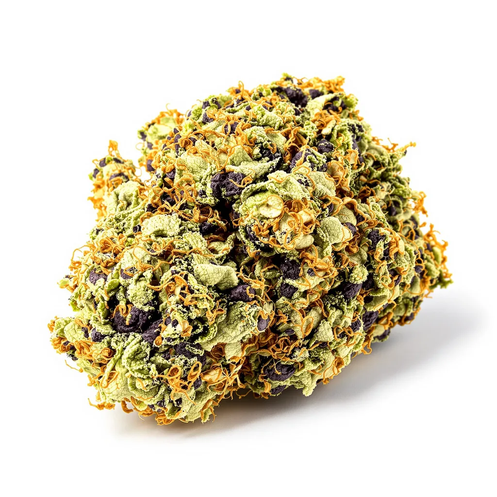 Lemon Drizzle 67% indica / 33% sativa — fleur avec trichomes visibles