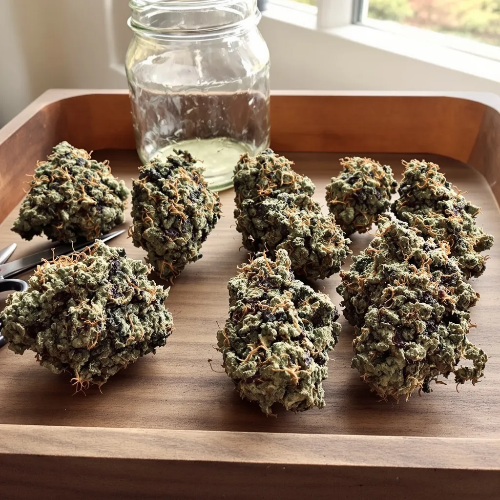 Lemon Drizzle 67% indica / 33% sativa — fleur avec trichomes visibles