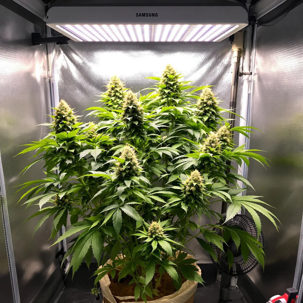 Plante de cannabis Lemon Drizzle en floraison — 90-130 cm féminisée