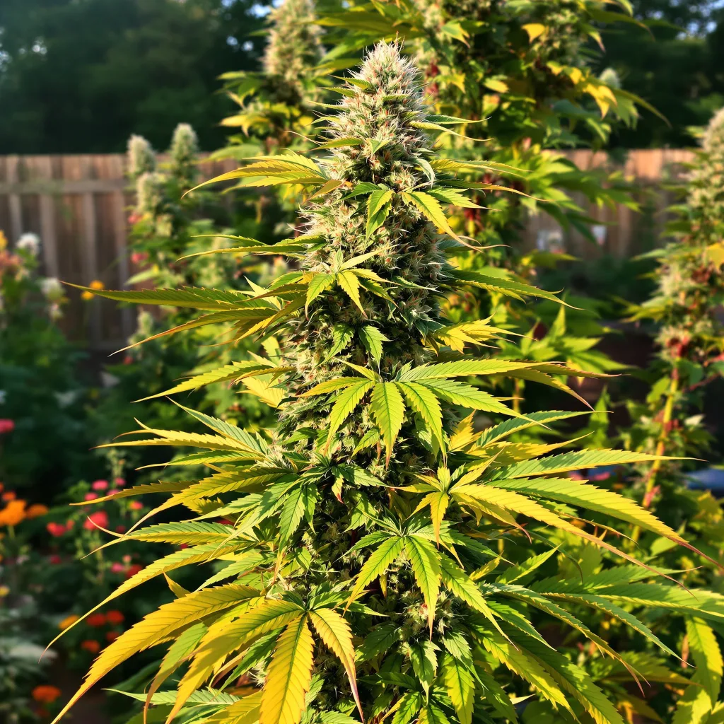 Lemon Drop 50% indica / 50% sativa — fleur avec trichomes visibles
