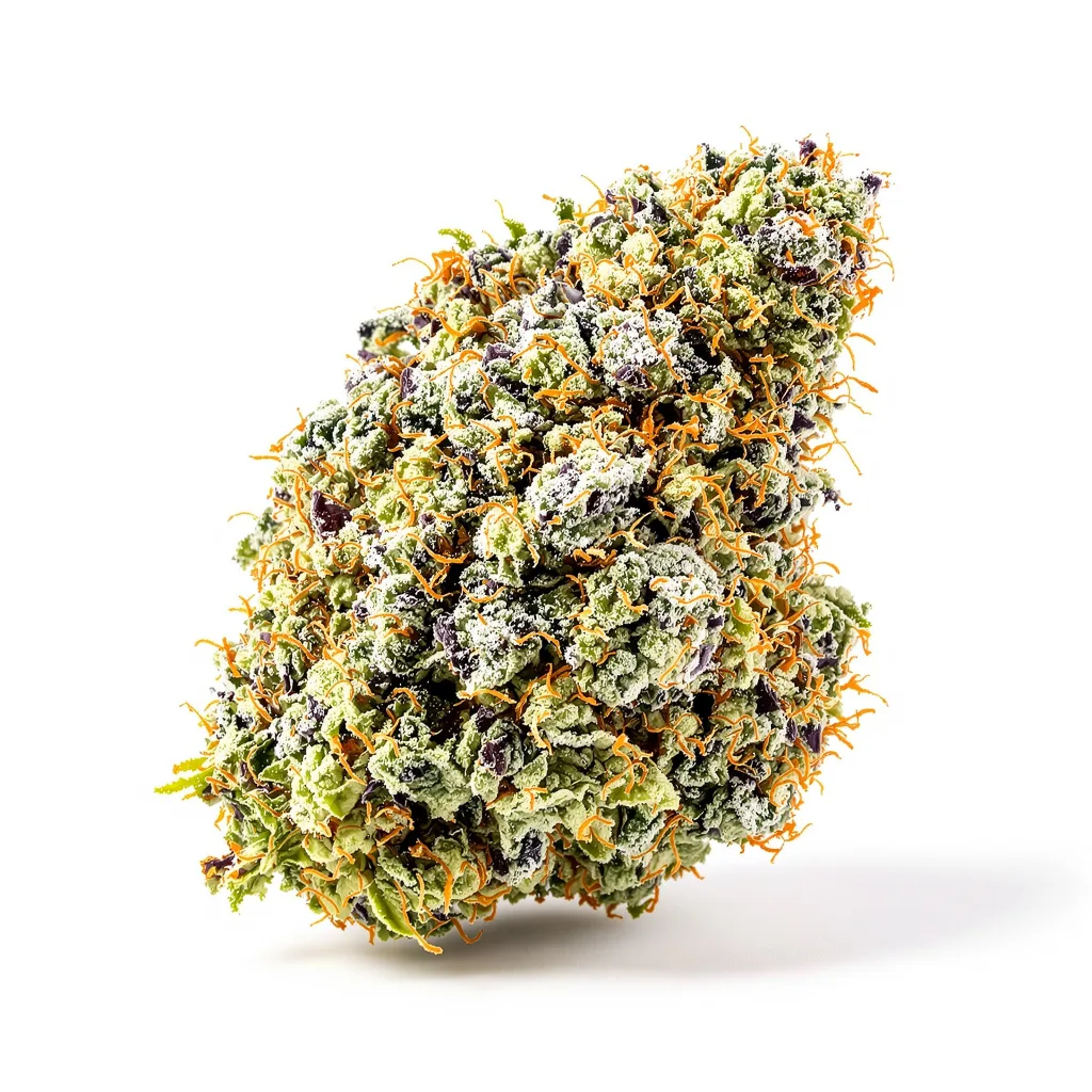 Lemon Drop 50% indica / 50% sativa — fleur avec trichomes visibles