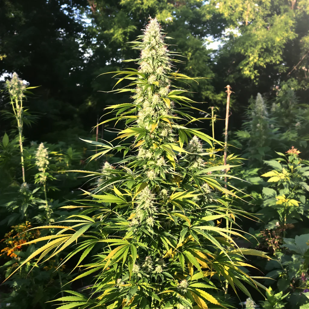 Lemon G 25% indica / 75% sativa — fleur avec trichomes visibles