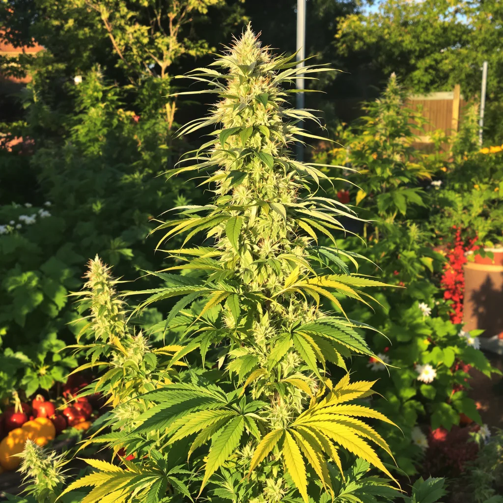 Lemon Haze 23% indica / 77% sativa — fleur avec trichomes visibles