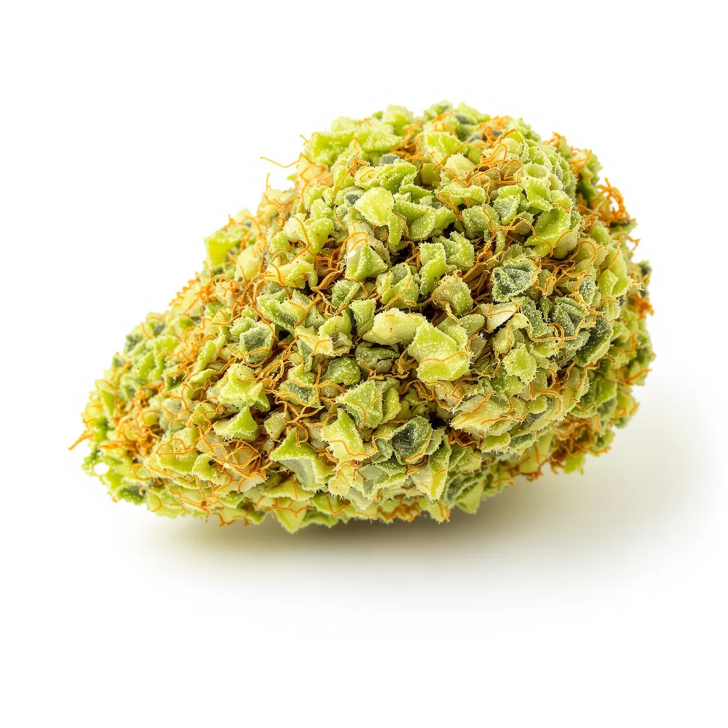 Lemon Haze 23% indica / 77% sativa — fleur avec trichomes visibles