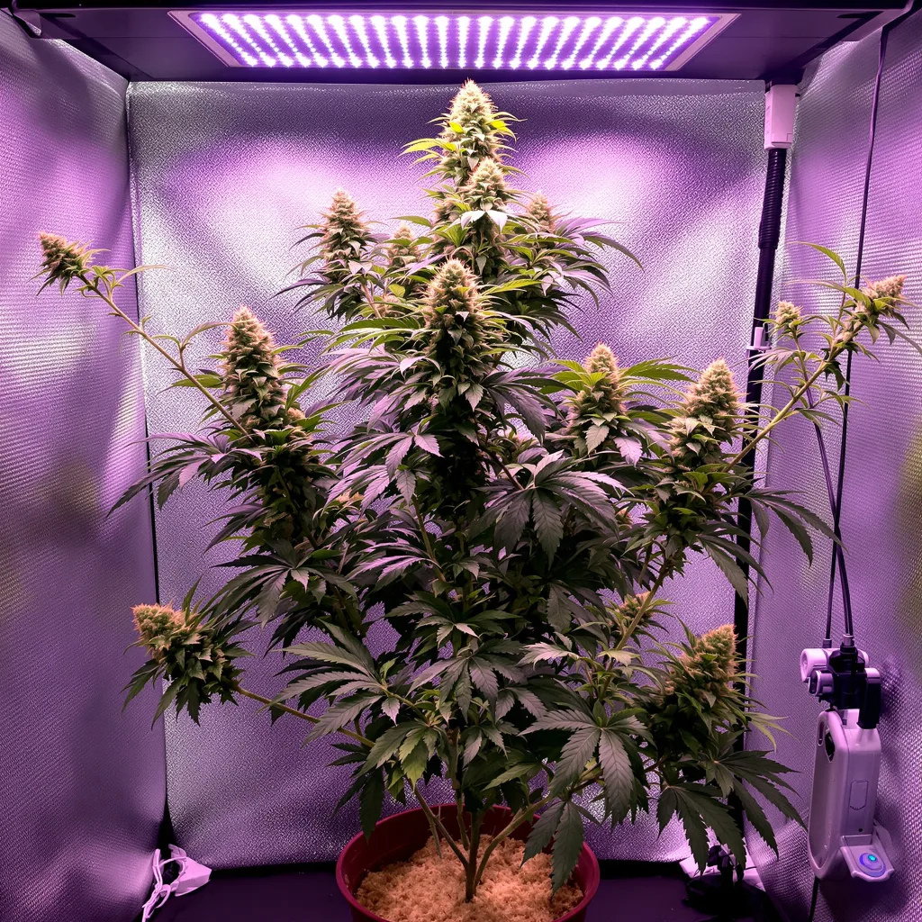 Plante de cannabis Lemon OG Kush en floraison — 60-100 cm autofloraison