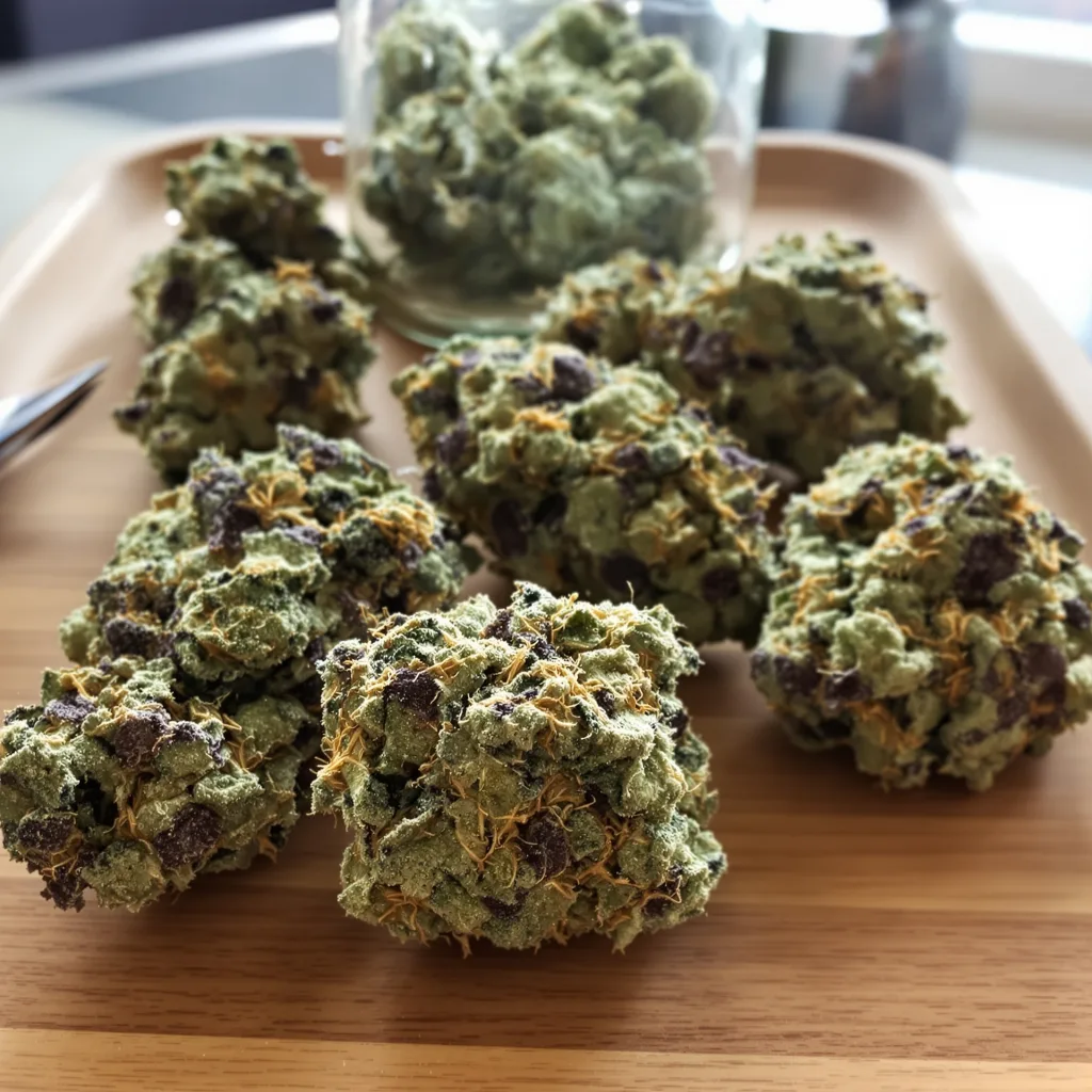 Lemon OG Kush 50% indica / 50% sativa — fleur avec trichomes visibles