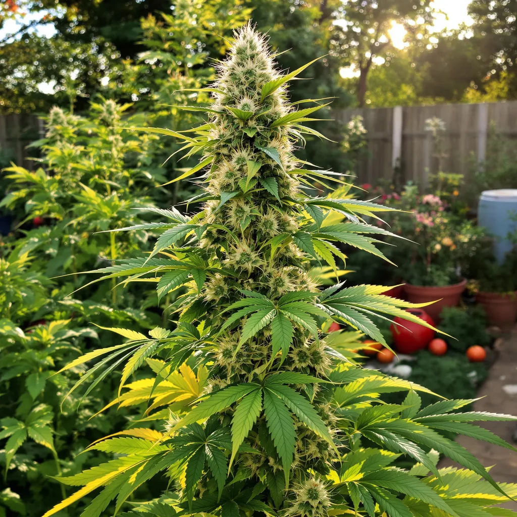 Lemon Skunk 30% indica / 60% sativa — fleur avec trichomes visibles