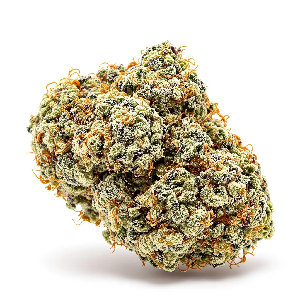Lemon Skunk 30% indica / 60% sativa — fleur avec trichomes visibles